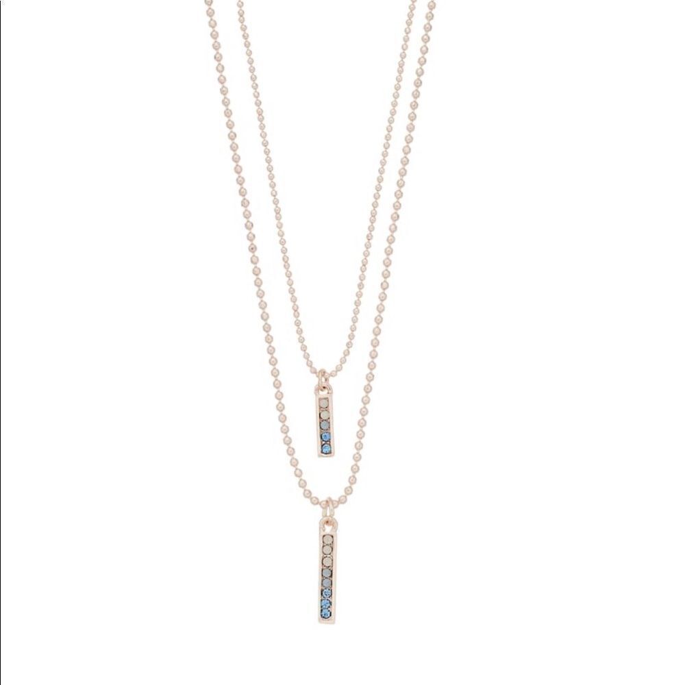 Lauren Conrad Stick Pendant Double Strand Necklace